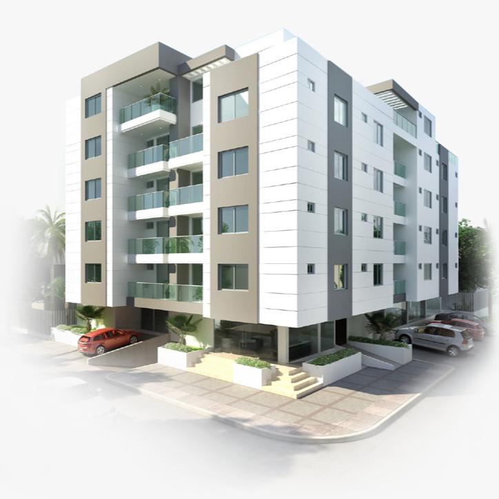Modern residential apartment building